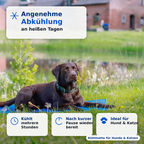 Kühlmatte für Hunde und Katzen 90 × 50 cm, selbstkühlend ohne Strom, wiederverwendbare Haustiermatte für Auto & Zuhause