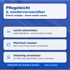 Kühlmatte für Hunde und Katzen 90 × 50 cm, selbstkühlend ohne Strom, wiederverwendbare Haustiermatte für Auto & Zuhause