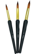 MEEDEN Mop Pinselset 3-teilig Aquarellpinsel Nylonhaar für Wash Techniken Gouache Illustration ergonomischer Griff