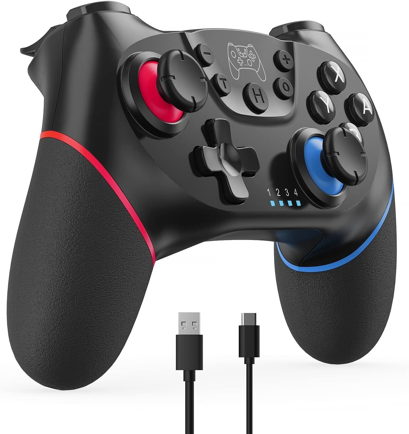 Wireless Controller für Nintendo Switch & Pro PC Bluetooth Gyro TurboVibration 8
