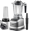Standmixer 2000 W Amzchef ZM5003 Hochleistungsmixer mit 1,85 L Behälter und 600 ml Mixflasche, 6 Edelstahlklingen, 22.000 U/min, 4 Programme, BPA frei, LED Display
