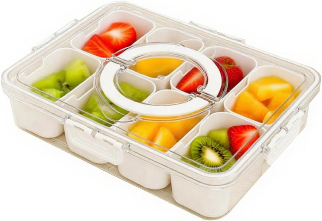 Snackbox mit Deckel 8 Fächer Lebensmittelbox Aufbewahrungsbox Bento Lunchbox