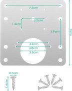 Scharnier Reparaturset 10 Stück 9 x 9 cm, Edelstahl 304 Reparaturplatten für Schrankscharniere, rostfrei & stabil, mit 60 Schrauben für Schranktüren und Möbelreparatur