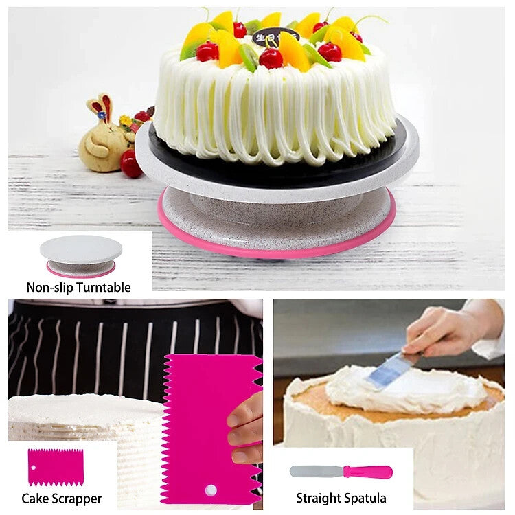 Torten Backset 234 teilig Tortenplatte drehbar Backzubehör Drehteller für Torte