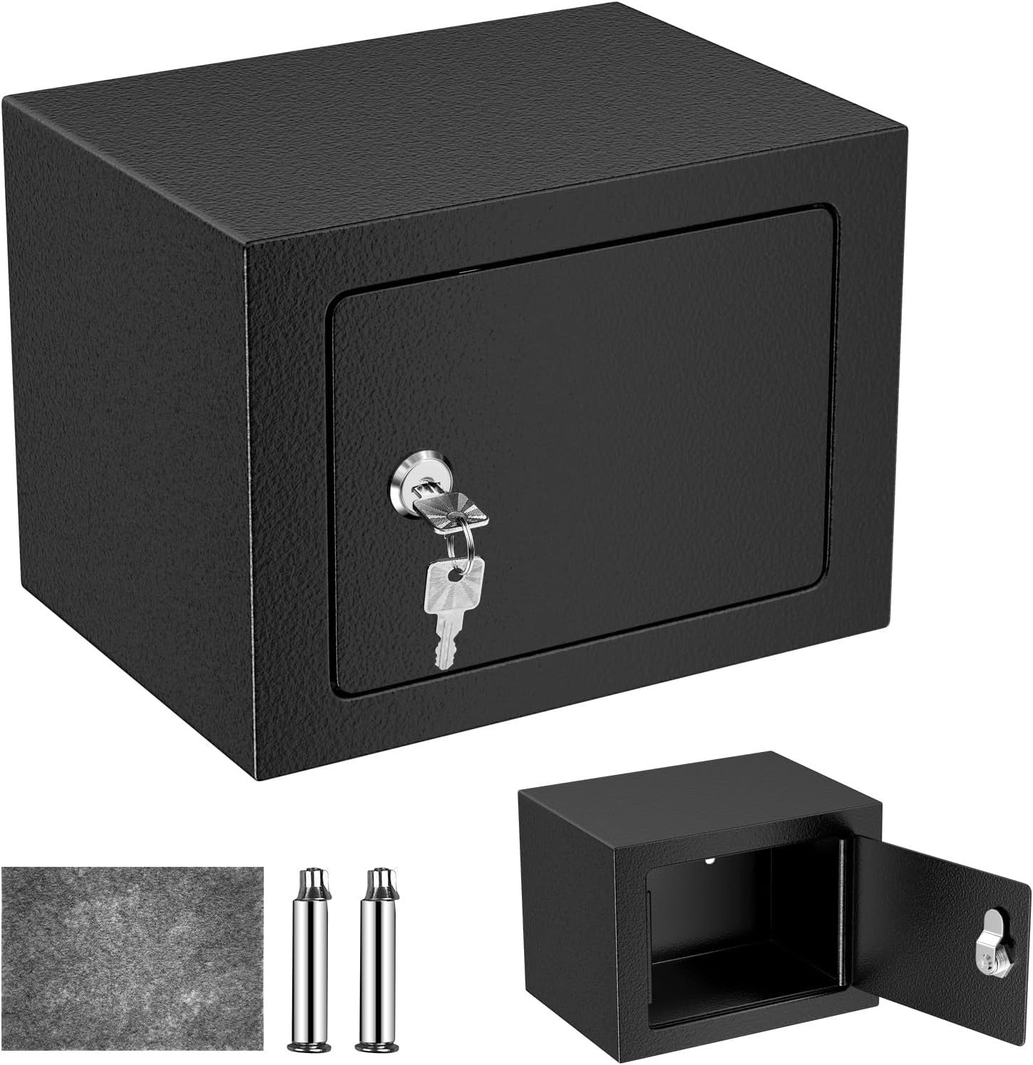 Möbeltresor Safe mit Schlüssel Stahl Wandsafe klein Tresor Geld Schmuck Dokument