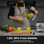 AMZCHEF Standmixer Hochleistungsmixer 8 Einstellbare Geschwindigkeiten 1800W