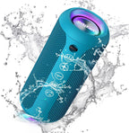 Ortizan X10 Enceinte Bluetooth Son à 360° 24W Stéréo TWS Étanche IPX7 avec Lumières LED RGB Bass Boost jusqu'à 30h d'Autonomie Bluetooth 5.0 Portable pour l'Extérieur et l'Intérieur