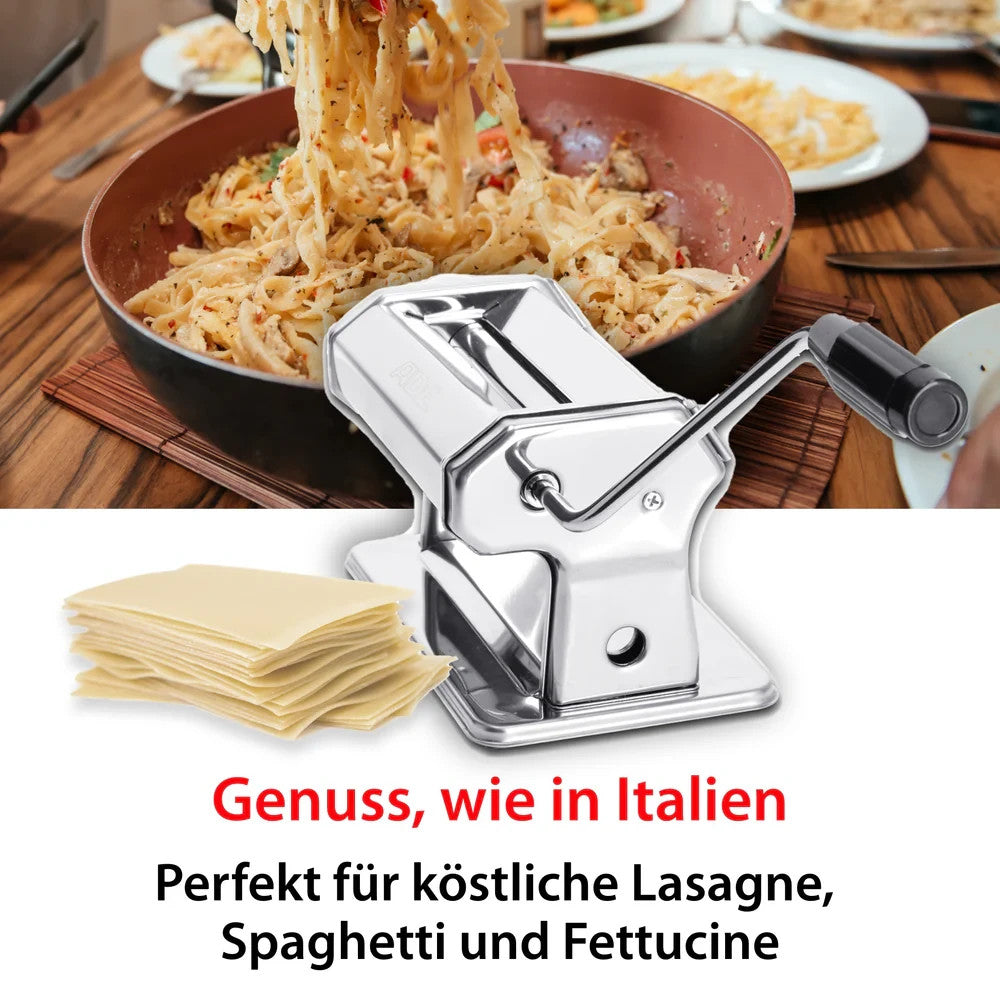 ADE Mechanische Nudelmaschine Pastamaschine Pastamaker Edelstahl Spaghetti