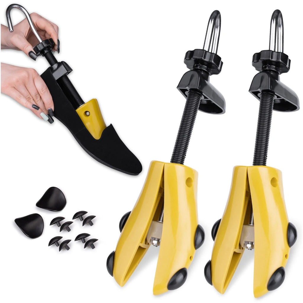 Stretch Schuhspanner 40–47 verstellbar, Schuhdehner Set für enge Schuhe, ABS & Eisen mit Dehnspitzen für Ballenzehen und Druckstellen