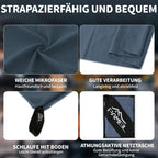 Pameil Mikrofaser Handtuch 3er Set Schnelltrocknend Saugstark Leicht mit Netztasche für Sport Reise Sauna Strand