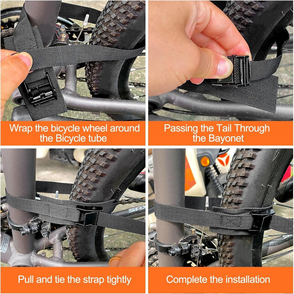 Spanngurte Fahrradträger 40cm Befestigungsriemen 2x Fahrrad Zurrgurt Kurz