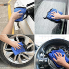 Gvolatee Microfiber Towels for Car, 6 Pack, 400 GSM, Absorbent Polishing Cloths 60 × 40 cm, Soft Paint-Friendly Drying Towels, Lint-Free Cleaning Cloths for Car Care, Motorcycle, Glass & Household