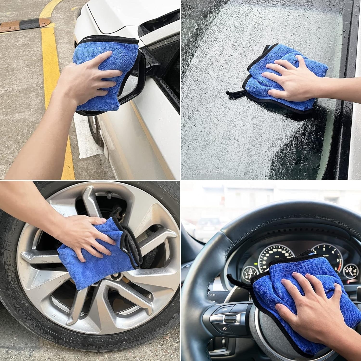 Mikrofasertuch Poliertuch Trockentuch 6 Stück 400 GSM 60x40 Auto lackschonend