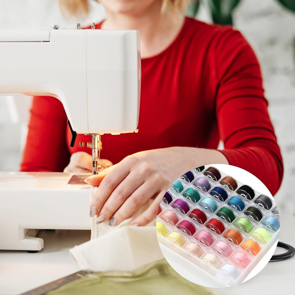 Nähgarn Set 72‑teilig 36 Farben 400 m Polyester Nähgarn für Nähmaschine reißfest