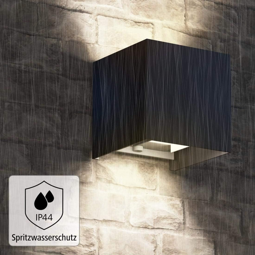 Hama WiFi Wandleuchte Smart Home 176563 dimmbar IP44 außen innen mit App Sprachsteuerung Alexa Google 2700K bis 6500K LED 300 Lumen