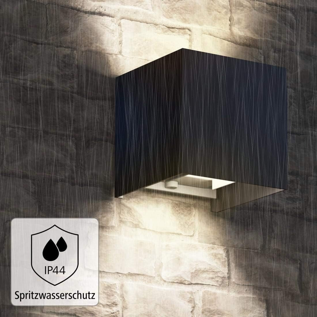 Hama WiFi Wandleuchte Smart Home 176563 dimmbar IP44 außen innen mit App Sprachsteuerung Alexa Google 2700K bis 6500K LED 300 Lumen