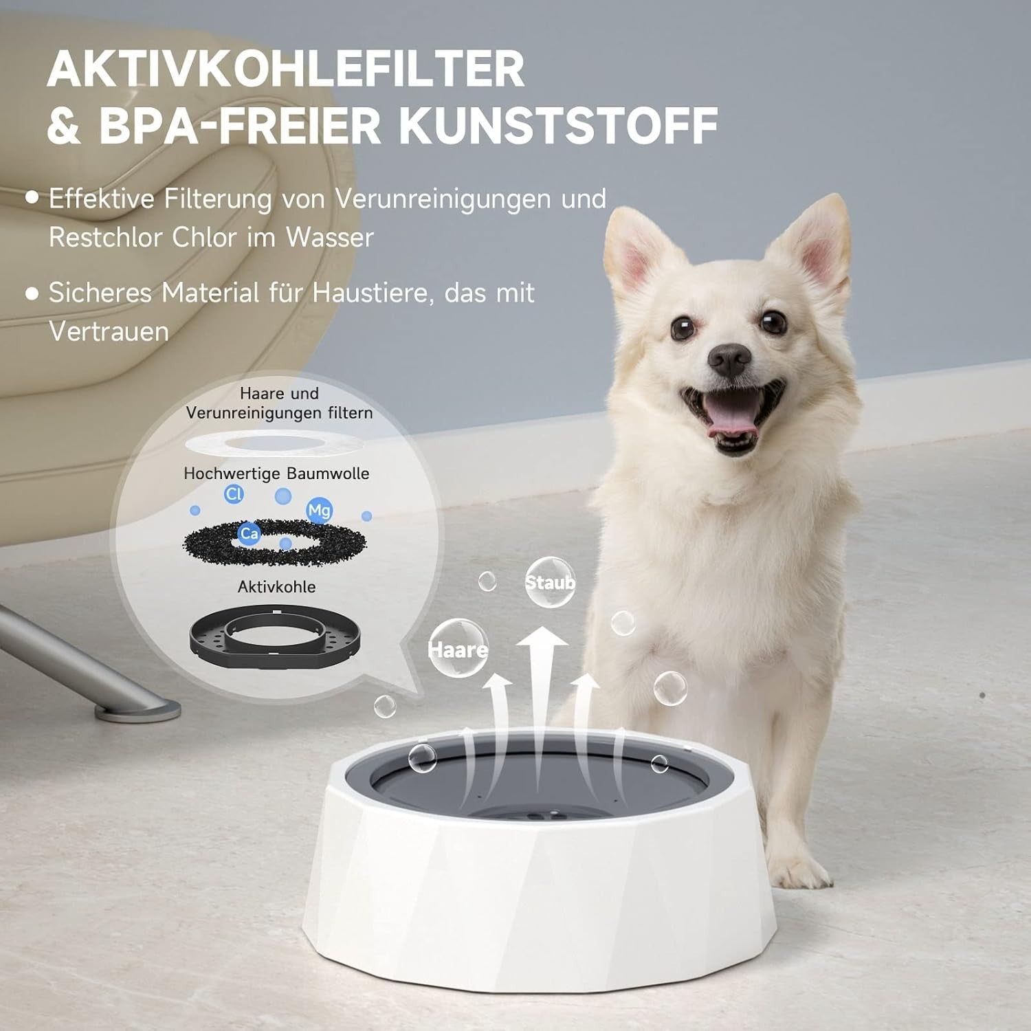 Wassernapf Hund Auslaufsicher Trinknapf Reisenapf Anti Schwapp Rutschfest Katzen