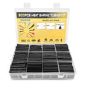 Schrumpfschlauch Set 900 Stück Schwarz 2:1, PE Schrumpfschlauch Sortiment 1–13 mm für Kabelisolierung, Reparatur & DIY