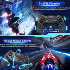 Wireless Controller for Nintendo Switch OLED Lite & PC, Wireless with Gyroscope, Turbo Function, Dual Vibration, Wake-up Function, and 8 Hours Battery Life