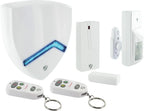 Schwaiger HG2000 Funk Alarmsystem Starter Set 868 MHz Außensirene 120 dB mit Blitzlicht kabellos erweiterbar bis 250 Sensoren inkl. Bewegungsmelder Tür Fenstersensor und 2 Fernbedienungen