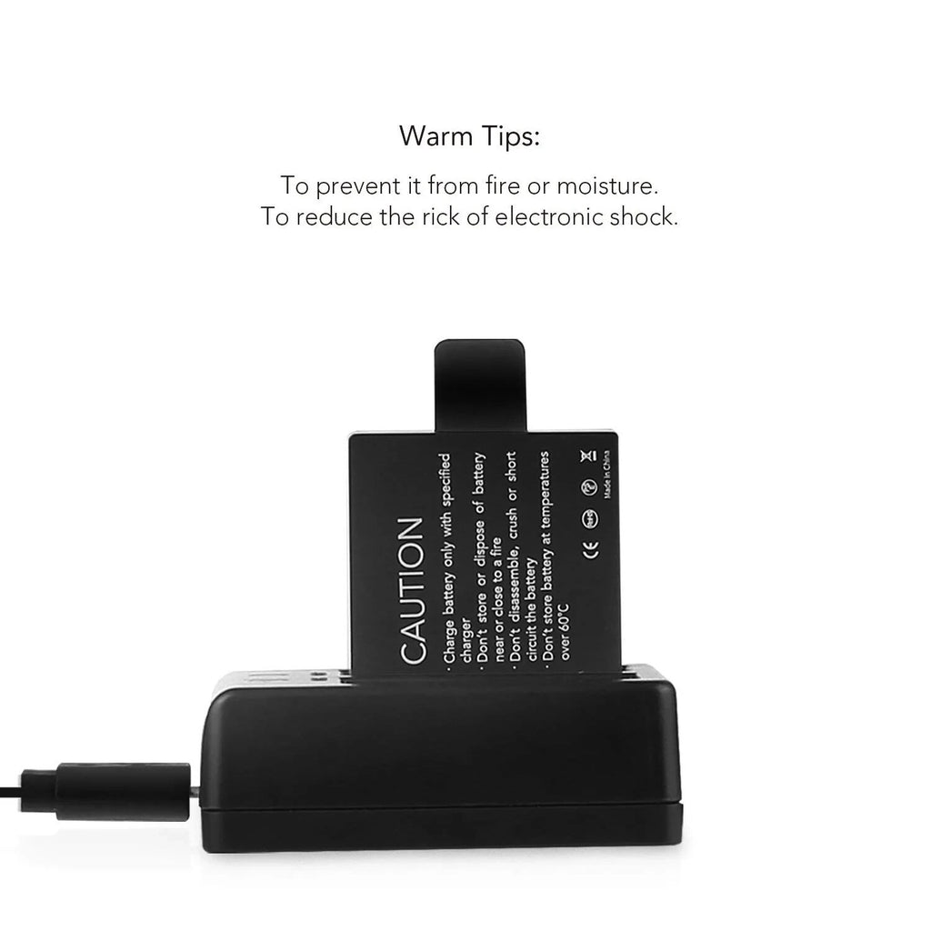 Victure CS8060 Action Kamera Akkus 1050 mAh Lithium-Ionen Dual-Ladegerät Komp.