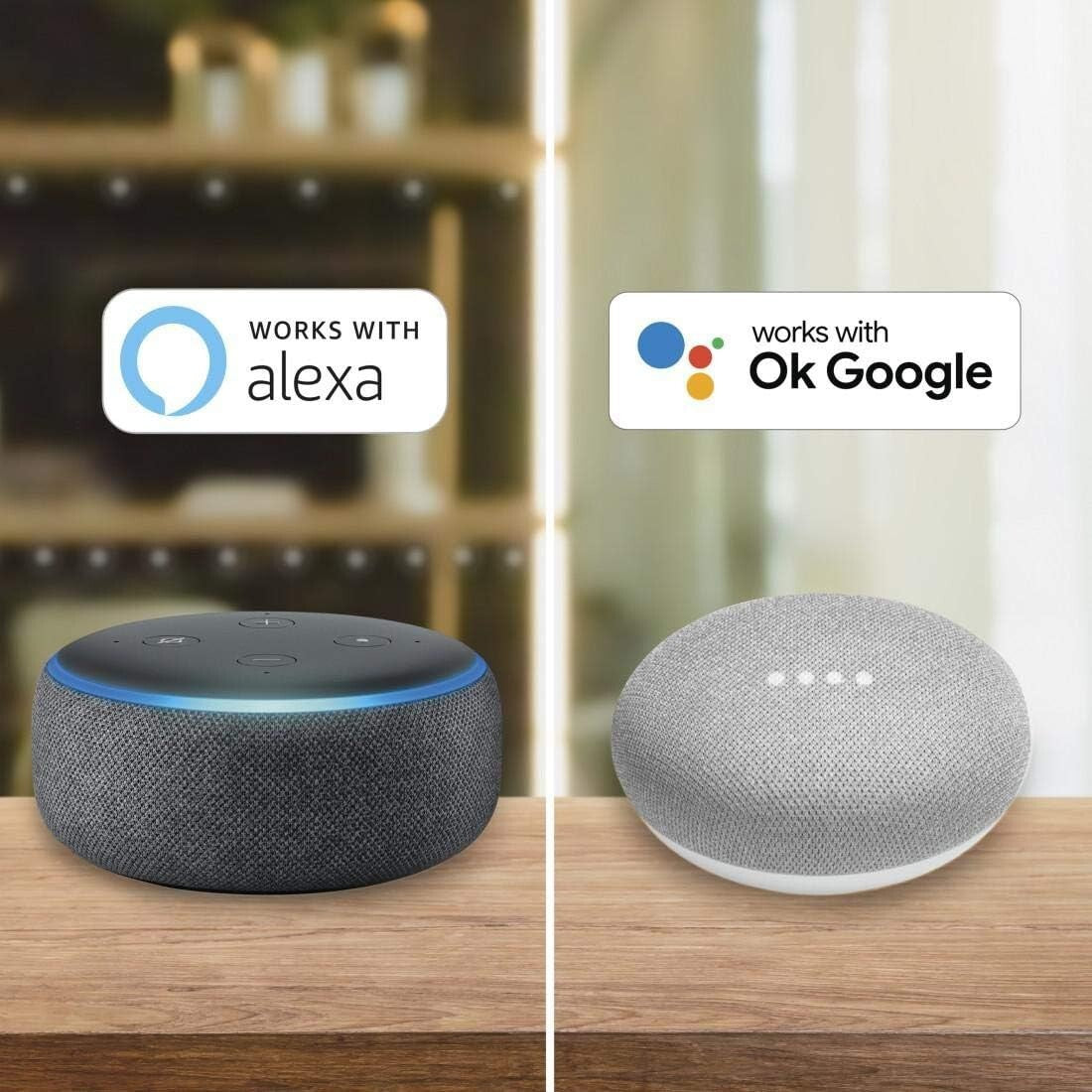 Hama WiFi Wandleuchte Smart Home 176563 dimmbar IP44 außen innen mit App Sprachsteuerung Alexa Google 2700K bis 6500K LED 300 Lumen