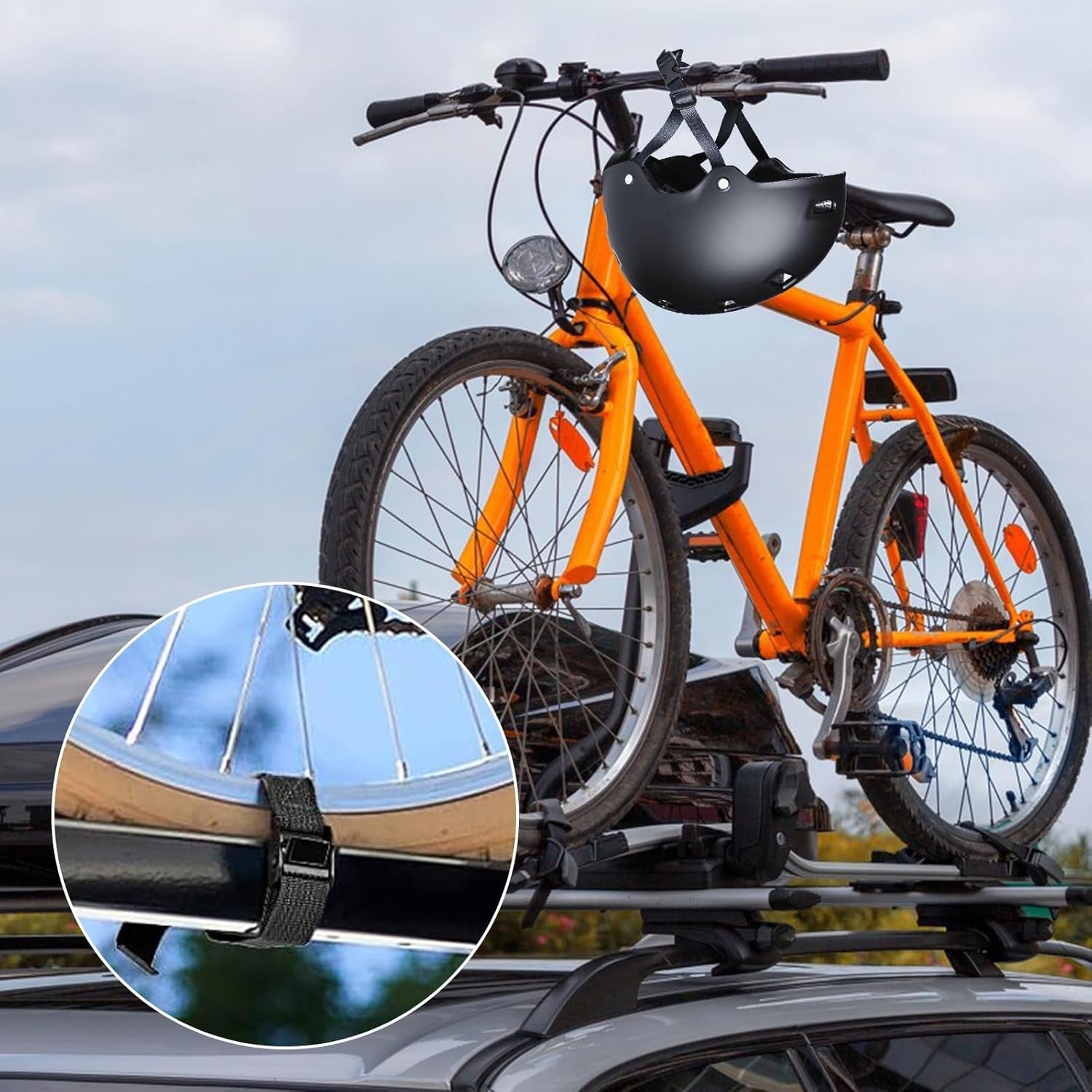 Spanngurte Fahrradträger 40cm Befestigungsriemen 2x Fahrrad Zurrgurt Kurz