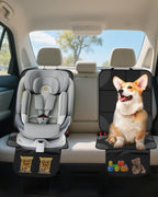 Autositz Sitzschoner Set rutschfest wasserdicht, Kindersitz Unterlage 600D Oxford, extra gepolstert, universal für Auto & SUV mit Netztaschen