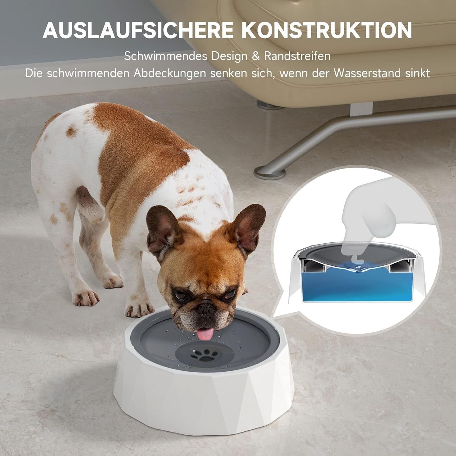 Wassernapf Hund Auslaufsicher Trinknapf Reisenapf Anti Schwapp Rutschfest Katzen