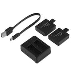 Victure CS8060 Action Camera Battery 2-Pack 1050 mAh with Dual Charger Lithium Ion Compatible with Crosstour Apeman Akaso for Outdoor Travel Sports