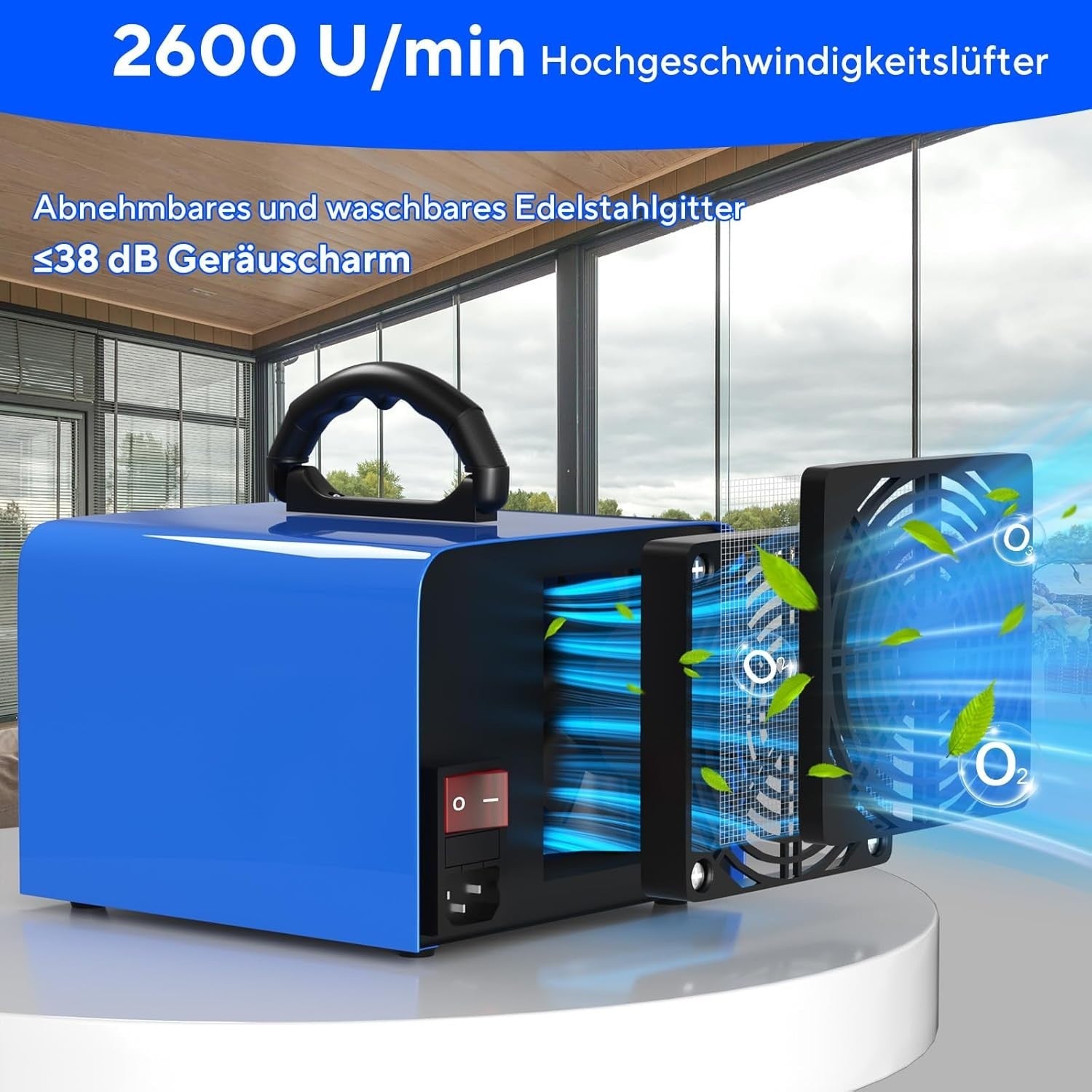 Ozon Generator 65000 mg/h Ozonisator O3 Gerät Luftreiniger Geruchsentferner 300m