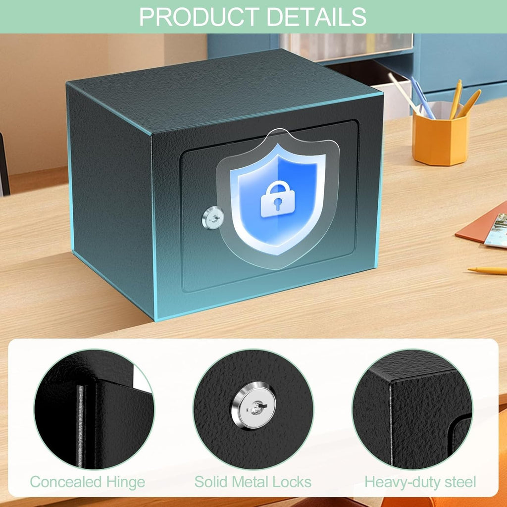 Möbeltresor Safe mit Schlüssel Stahl Wandsafe klein Tresor Geld Schmuck Dokument