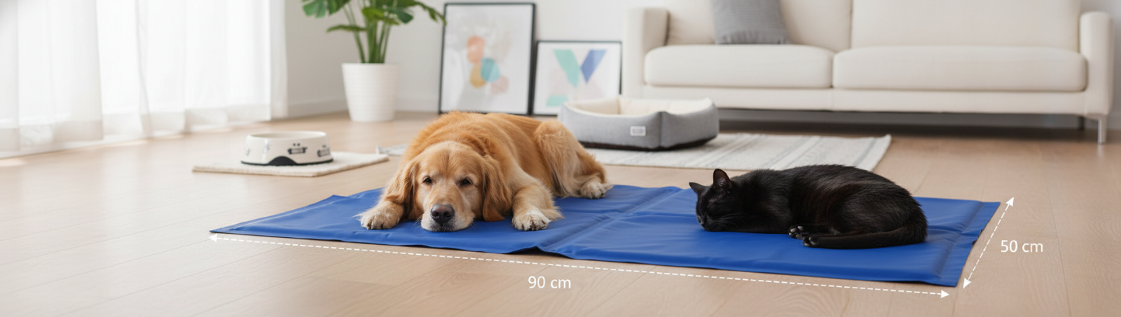 Kühlmatte für Hunde und Katzen selbstkühlende Kühldecke Kältematte für Haustiere
