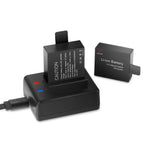 Victure CS8060 Action Camera Battery 2-Pack 1050 mAh with Dual Charger Lithium Ion Compatible with Crosstour Apeman Akaso for Outdoor Travel Sports