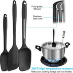Silikon Teigschaber Set 6er Hitzebeständig 230 °C Lebensmittelecht Küchenhelfer für Kochen Backen