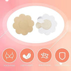 Nippelabdeckungen Damen 60 Stück selbstklebend, unsichtbare Einweg Nippel Patches, atmungsaktiver Vliesstoff, rund & Blumenform, matt für Kleider, Tops, Bademode & rückenfreie Outfits