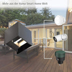 Hama WiFi Wandleuchte Smart Home 176563 dimmbar IP44 außen innen mit App Sprachsteuerung Alexa Google 2700K bis 6500K LED 300 Lumen
