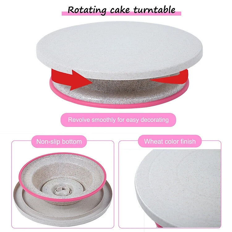 Torten Backset 234 teilig Tortenplatte drehbar Backzubehör Drehteller für Torte