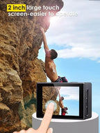 Victure AC820 Action Kamera 4K 50fps WiFi wasserdicht 40m mit EIS Bildstabilisierung 170° Weitwinkel 2 Zoll Touchscreen 2 Akkus und Montagezubehör für Sport Reisen Outdoor