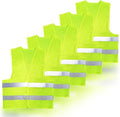 Warnweste Sicherheitsweste Arbeitsweste 5x Grün Reflexstreifen Reflektierend