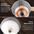 AMZCHEF Milchaufschäumer elektrisch 600 ml 8 in 1 Multifunktion mit Induktionserwärmung OLED Display 550 W für heißen und kalten Milchschaum Cappuccino Latte Macchiato MMF-9117