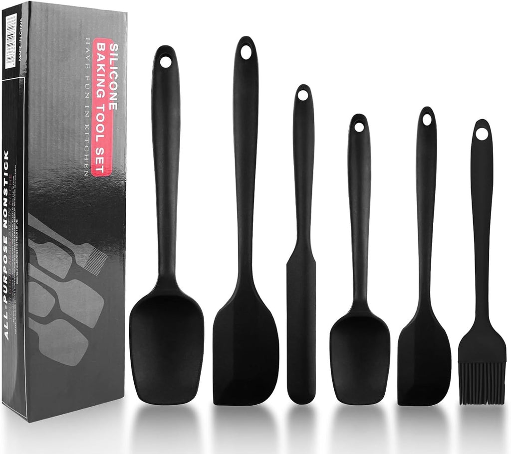 Silikon Teigschaber Set 6 teilig hitzebeständig 230°C Küchenhelfer Spülmaschine