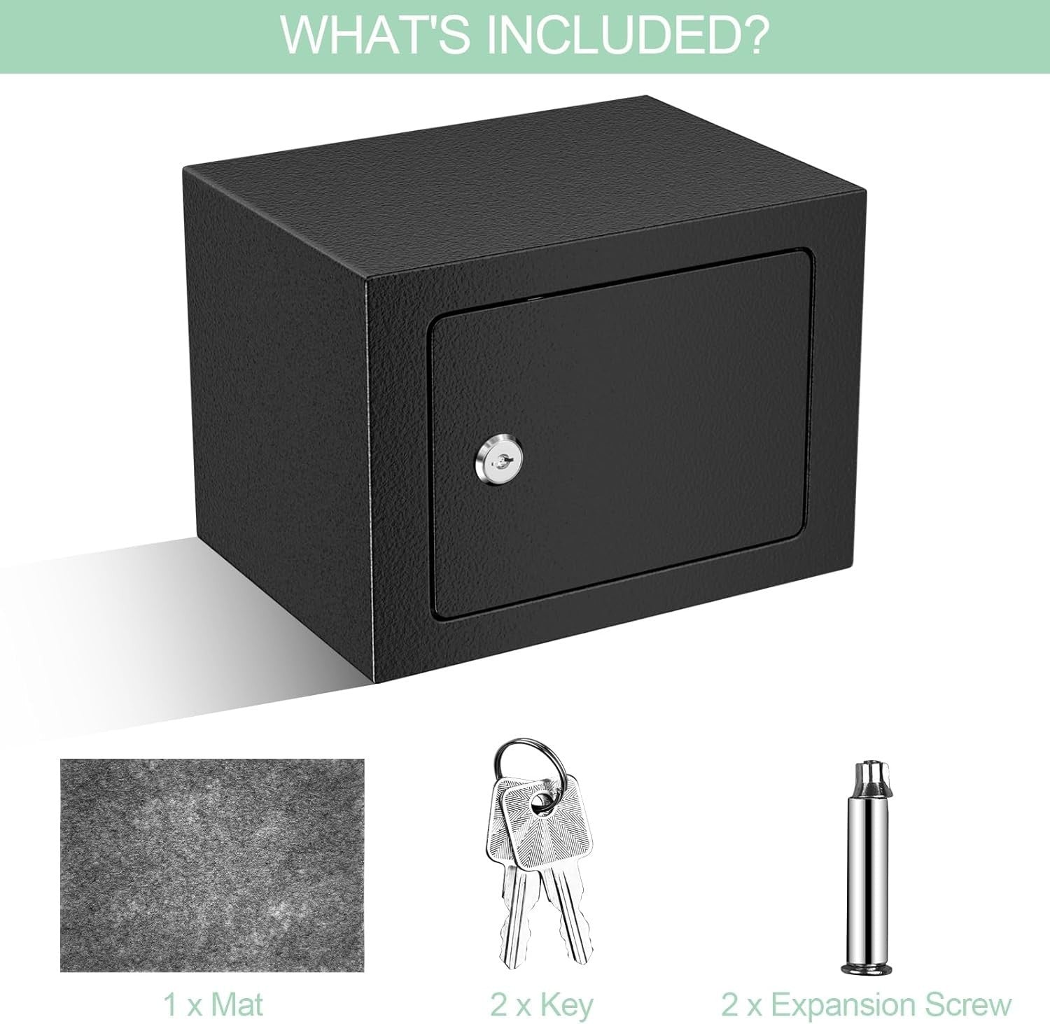 Möbeltresor Safe mit Schlüssel Stahl Wandsafe klein Tresor Geld Schmuck Dokument