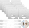 Scharnier Reparaturset 10 Stück 9 x 9 cm, Edelstahl 304 Reparaturplatten für Schrankscharniere, rostfrei & stabil, mit 60 Schrauben für Schranktüren und Möbelreparatur