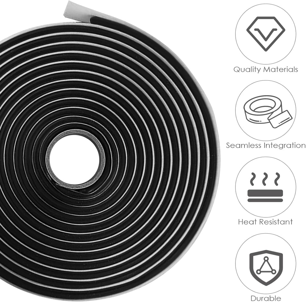 Butyl Dichtungsband 9,5 mm x 4 m Selbstklebend Wasserdicht UV-beständig Dichtband für Auto Scheinwerfer Fenster Rohr aus synthetischem Kautschuk hitzebeständig