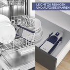 SupMakin Gemüseschneider Mandoline Hobel mit 4 Schneidmodi verstellbar 0,1-8 mm Edelstahlklinge inklusive Auffangbehälter und Reinigungsbürste