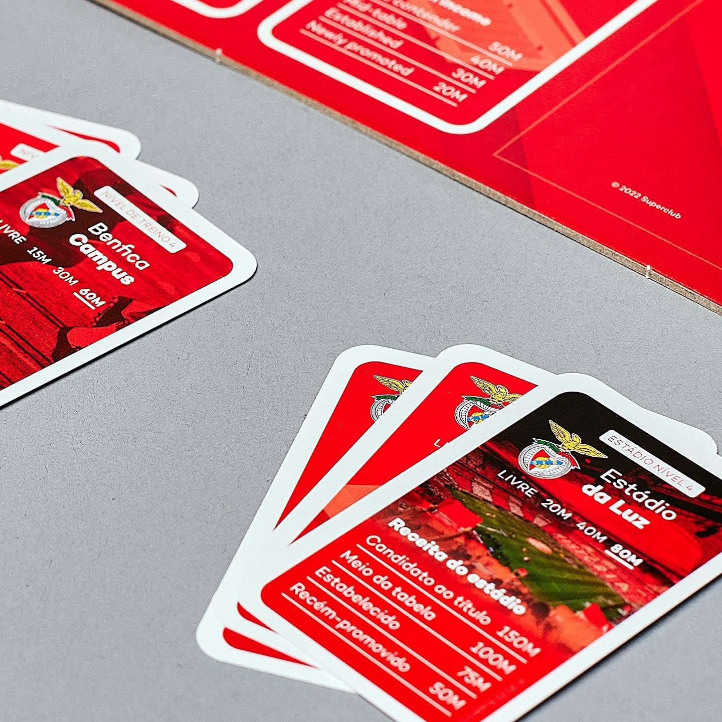 Superclub SL Benfica Manager Kit Fussball Manager Brettspiel Erweiterung für 5. Mitspieler ENG POR