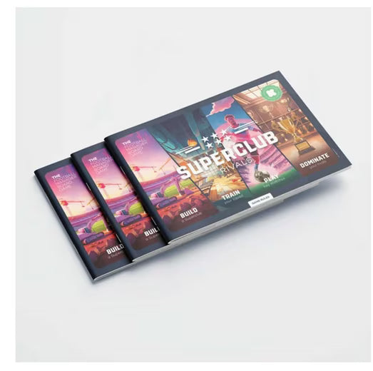 Superclub Rivals Fussball Manager Brettspiel für 2 Spieler Kickstarter Edition inkl Diamond Cards Strategiespiel Kartenspiel