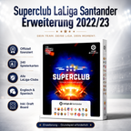 Superclub LaLiga Santander Erweiterung 2022/23 Brettspiel 240 Spielerkarten mit Draft Board zweisprachig Englisch Spanisch offiziell lizenziert kompatibel Fußball Manager