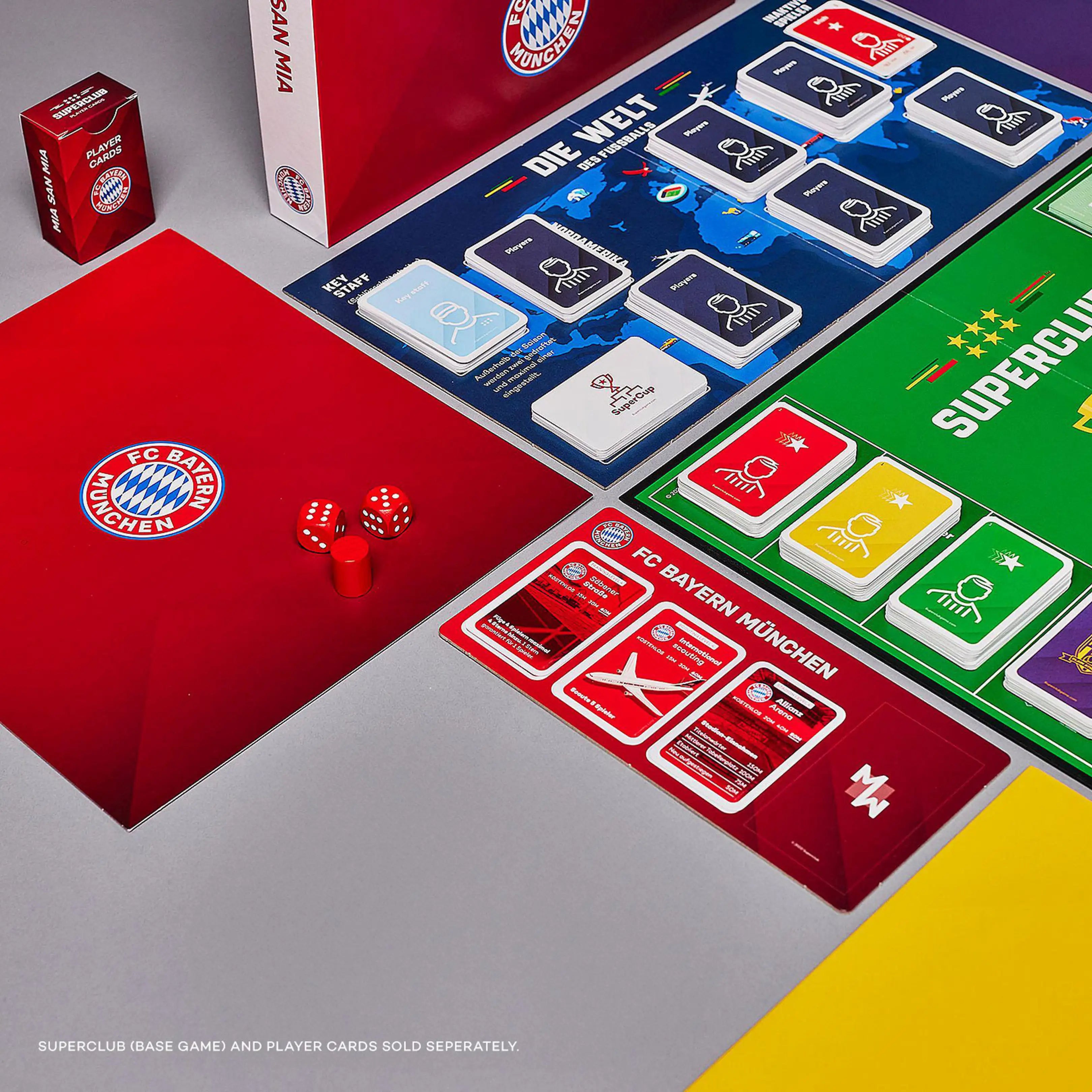 Superclub FC Bayern München Manager Kit Erweiterung Fußballmanager Brettspiel für 2-5 Spieler ab 12 Jahren zweisprachig Deutsch Englisch